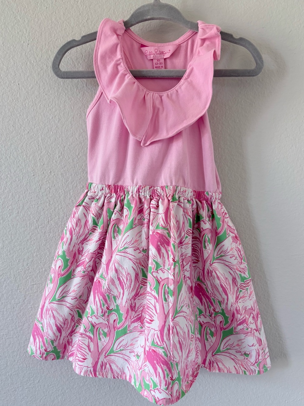 Lily Pulitzer Let’s Cha Cha Flamingo Print Racerback Dress | Size X-Small 2-3